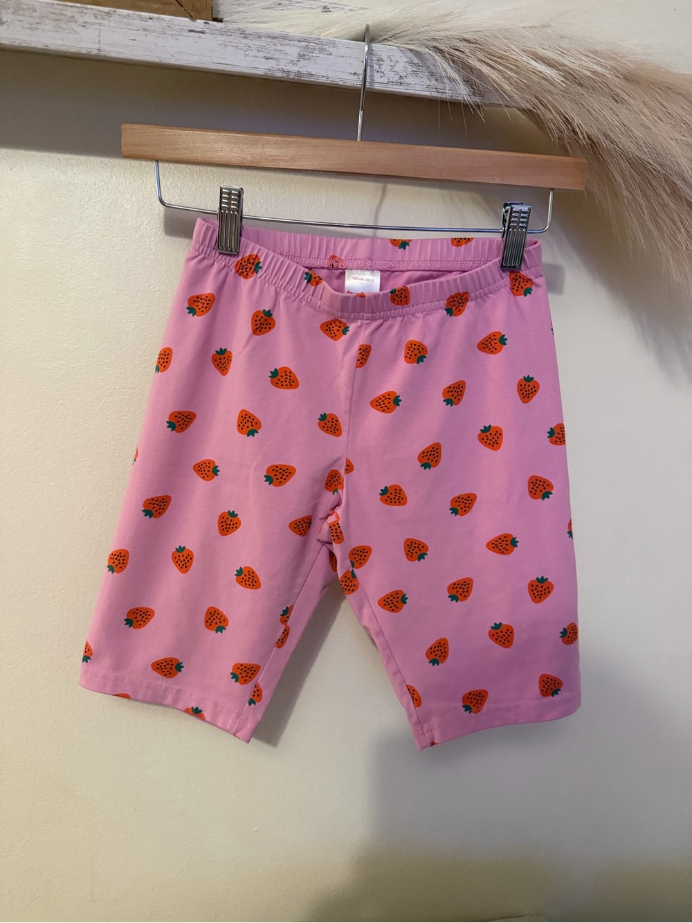 Hanna Andersson Pink Strawberry Biker Shorts - Size 12 (150cm) Worn once!